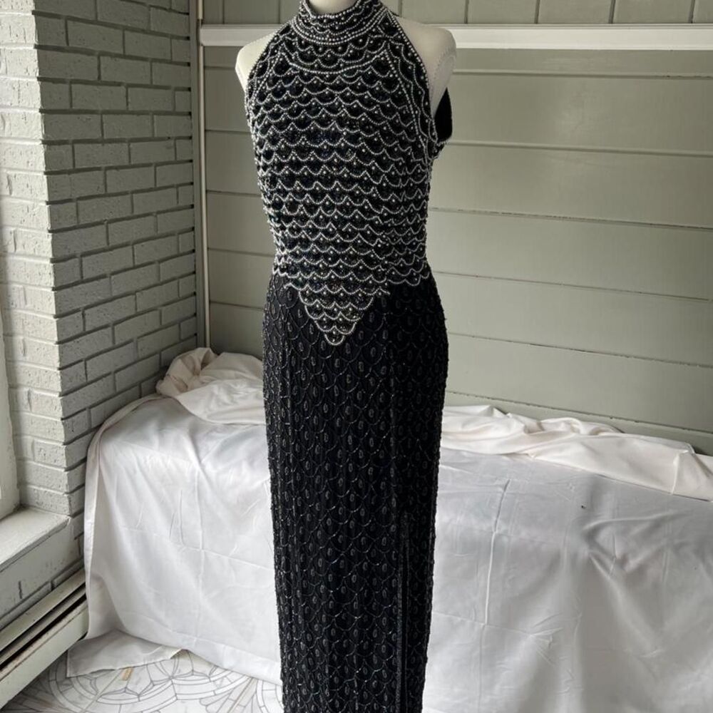 Unbranded Women's Black and Navy Dress - Picture 1 of 7